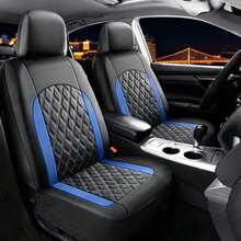 4PCS/9PCS Universal Car Seat Cover Set - Optional Front 2 Seats Or Full 5 Seats, Diamond Quilted Faux Leather With Non-Slip Backing, Easy Installation; Suitable For Sedan, SUV And Pickup Truck; Car Interior Protection Kit And Accessories. - Seat Covers - View 3