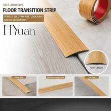 1pc Durable Self-Adhesive PVC Floor Transition Strip, Wood Grain Design, Carpet And Hard Floor Edge Trim, Suitable For Carpet, Laminate Flooring And Vinyl Baseboard Flexible Edges, 39.37 Inches - P40 - View 3