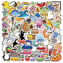 100pcs Stiker Kartun Hewan Lucu Mini Versi Q untuk Perencana, Casing Ponsel, Buku Catatan, Tablet, Skateboard, Gitar, Kotak Kemasan Pesta, Gelas Air, Dekorasi Koper - MultiWarna - View 2