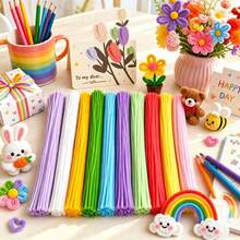 758pcs Handmade Chenille Stems, 10 Colors Large Pack, Suitable For Arts & Crafts, Flower Stems, Wrapping Paper, Pearls, Greeting Cards, Tape, Flower Centers, Ribbons, DIY Floral Crafts, Creative Projects, Holiday Decorations And Children's Crafts - Pipe Craft - View 8