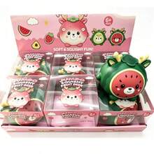 1pc Large Soft Fruit Deer Toy, Watermelon Scented Slow Rising Stress Relief Toy, Cute Animal Squeeze Ball, Suitable For Children And Adults, Party Favor - Multicolor - View 3