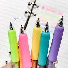 6pcs Fluorescent Colorful Gel Pen Set, 0.7mm Medium Tip, Gel Pens With Clips, Suitable For Professional Art Drawing, Illustration And Crafting, Back To School, Office Supplies - Rectangle - View 3