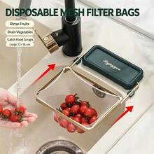 Kitchen Sink Accessories Set, Faucet Water Filter Sprayer & Sink Food Residue Strainer Holder, Foldable Sink Waste Filter Rack For Kitchen Sink, Reusable Drain Net Bag Included, Household Kitchen Gadget+ - Set - View 5