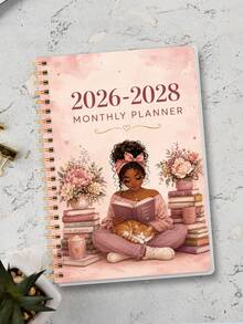 Trees 2026–2028 24-Month Monthly Planner, 1/2 Year Weekly & Monthly Calendar With Monthly Overview And Notes, Suitable For Productivity, Appointment Management & Goal Setting, Back To School Office Desk Accessory - Multicolor - View 9