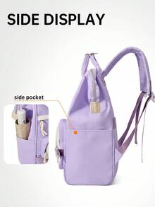 Myco Women's Fashion Solid Color Backpack, Lightweight And Durable, Suitable For Sports, Travel And Commuting, With Laptop Compartment - Multicolor - View 5