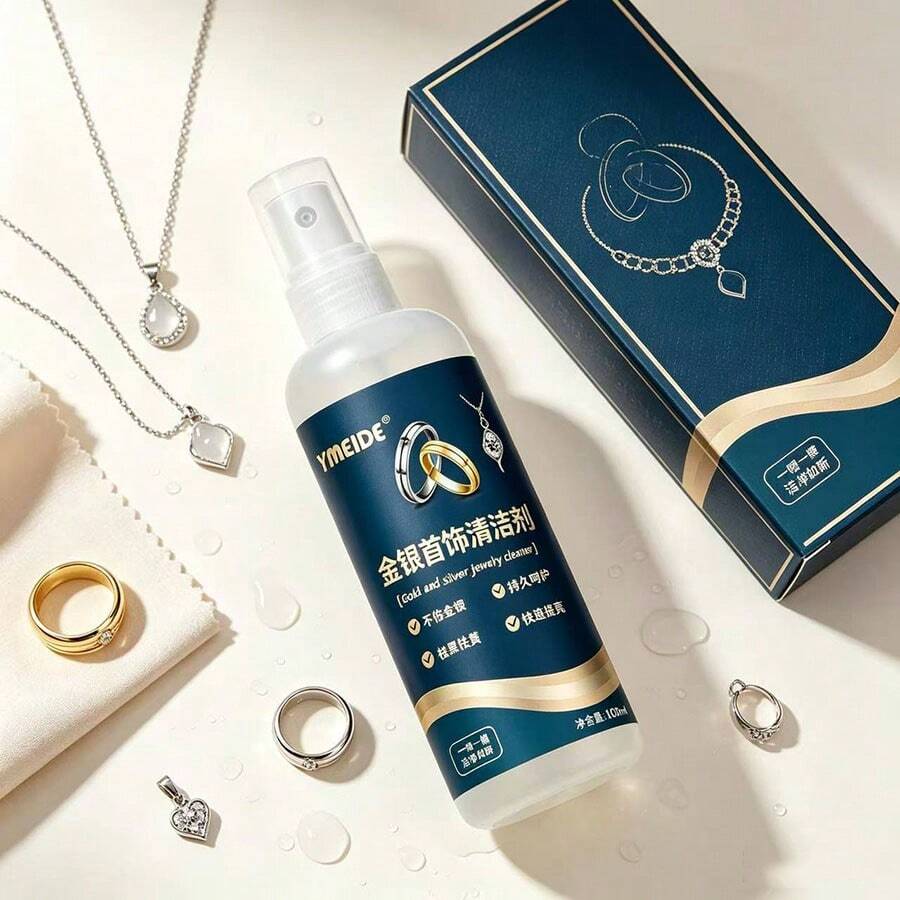 Jewelry Cleaner Silver Cleaning Solution Non-Damaging Silver Cleaning Stain Removal Diamond Ring Oxidation Reduction Renewal Agent Maintenance Solution