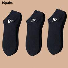 30 Pairs Unisex Sports Socks, White/Black/Grey Short Socks, Invisible Socks, Minimalist Fashion, Suitable For Daily Casual Wear (Random Style And Color) Available In 30/20/125/10/5/1 Pairs - Multicolor - View 31