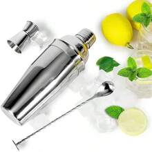3 PiecesHand-Shaken Beverage Making Set, Home-Made Fruit Tea & Sparkling Drink Tool Kit, Stainless Steel Material, Easy To Clean, Make Refreshing Fruit Tea & Sparkling Drinks At Home With Ease - Multicolor - View 1