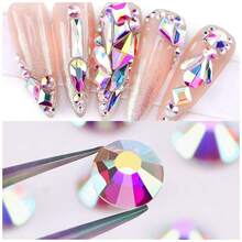 12-Grid Glass Rhinestone Set SS4-SS30 Multi-Color Flat Back Rhinestones Super Shiny Nail Art Phone Case Clothing DIY Decoration Accessories - SS4-sS30 - View 8