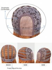 alicegarden Wig Bergelombang dengan Renda Depan 30 Inci, Warna Oranye Terbakar yang Memukau, Desain Belahan Tengah, Cocok untuk Penggunaan Sehari-hari, Pesta, dan Cosplay Wanita, Tampak Alami dan Tahan Lama, Sempurna Sebagai Hadiah untuk Wanita - Burnt Orange - View 9