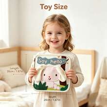 Baby Cloth Book, Suitable For Children - Durable Felt Quiet Book, Interactive Illustrated Cloth Book, Featuring Rabbit And Other Diverse Animal Patterns, Ideal Learning Toy For Babies, Promotes Motor Skills, Tactile And Visual Development, Cultivates Hands-On Skills And Cognition, Colorful Design, Fun Illustrations, Perfect Birthday Gift And Christmas Gift For Babies - Multicolor - View 9