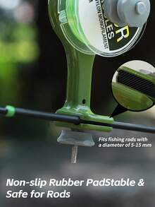 BILLINGS Fishing Line Spooler, Adjustable Portable Fishing Line Spooler, Anti-Tangle, Suitable For Spinning Reels And Baitcasting Reels, Can Be Clipped To Fishing Rod Or Mounted On Desk - Green - View 6