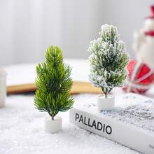 Mini Christmas Trees Christmas Decor Artificial Christmas Decorations, Christmas Tree Bottle Brush Trees Christmas Table Decorations - Multicolor - View 9