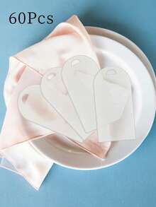 20/30/40/60pcs Acrylic Blank Wedding Gift Tags, Wedding Name Cards, DIY Acrylic Blank Labels, Seat Cards, Decorative Basket Labels, Storage Box Labels, Wedding Supplies - Transparent - View 7