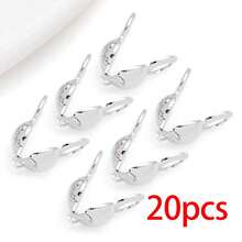20pcs 18K Silvery Plated Crimp Beads Wire Guardians Clamshell Bead Tips Knot Covers End Caps For DIY Bracelet Necklace Jewelry Making Findings - Silver - View 13