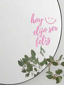 Positive Affirmation Mirror Wall Sticker: "Today, I Choose Happiness" Smile Decal - A - View 5