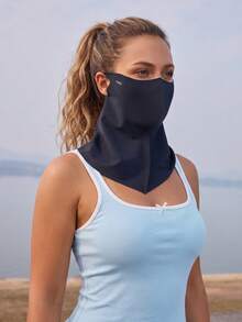 CAMEL CROWN Outdoor Sun Protection Face Mask, Summer Invisible Sun Protection Face Mask, UPF 50+ UV Protection, Contains Hyaluronic Acid, Cooling Microfiber, Breathable Sun Protection Face Mask - Phantom Black - View 1