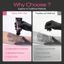 Farfnir Tattoo Film Gel 60g 1pc/2pcs, Advanced Film-Forming Formula, Deep Hydration & Friction Protection, Invisible Breathable Protective Layer, Suitable For New & Old Tattoos, Lightweight & Comfortable, All-Day Care - Tattoo Aftercare Gel - View 8