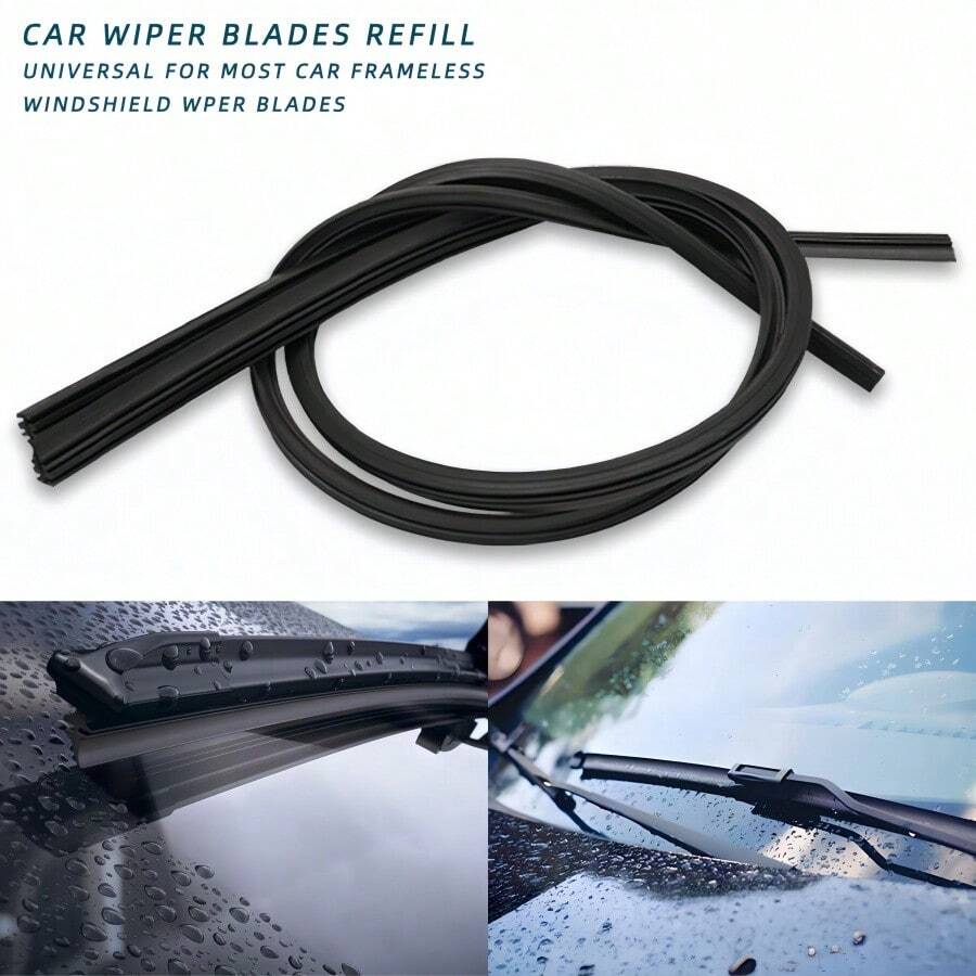 Car Front Windshield Wiper Blade Replacement Rubber Strip, Easy Installation Without Complex Tools, Wear-Resistant Rubber Material, Universal Fit For Multiple Car Models, Quickly Replace Old Wipers, Clear Visibility During Rainy Driving - Windshield Wiper Replacement Blades - View 1