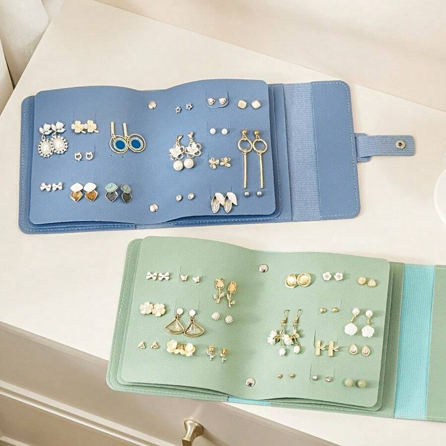 Rings And Earrings, Large Capacity Waterproof Earring Storage Bag, Earring Protection Bag, Can Store Mirror, Bracelet, Hair Clip, Earrings And More. - Multicolor - View 1
