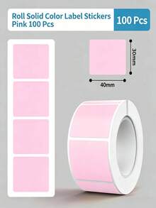 100pcs Colorful Blank Color-Coded Label Stickers Set, 40*30mm Rectangular Strong Adhesive Writable Marking Labels, Suitable For Back To School, Office, Storage Room Jars And File Organization - Random B - View 9