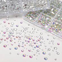 12-Grid Glass Rhinestone Set SS4-SS30 Multi-Color Flat Back Rhinestones Super Shiny Nail Art Phone Case Clothing DIY Decoration Accessories - SS4-sS30 - View 5