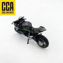 C C A Mobil Simulasi Sepeda Motor Kawasaki H2R Skala 1:18 dari Paduan Logam, Setang Tegak Dapat Diputar, Mainan Anak, Permainan Peran Pesta, Pembelajaran Kognitif Praktis, Hadiah Liburan - MultiWarna - View 7