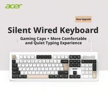 Acer Set keyboard dan mouse nirkabel. Mudah digunakan, pekerjaan kantor yang tenang, keyboard membran, rasa mengetik yang nyaman, keyboard dan mouse khusus komputer desktop, desain yang stylish. - View 11