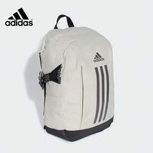Adidas Unisex Couple Backpack Classic Striped Zipper Closure Polyester Book Bag Ochre Brown & Black IX3178 - Alumina Brown & Black - View 3