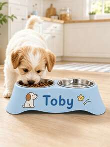 Personalized Pet Bowl, Customized Name Pet Bowl, Dual-Use For Feeding And Drinking, Neck Protection, Suitable For Cats, Dogs And Other Pets Feeding Utensils, Ideal Choice For Food And Water, Perfect Commemorative Gift For All Breeds - Multicolor - View 6