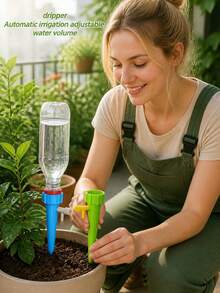 Automatic Watering Device, Slouchy Watering Assistant, Self-Spraying Nozzle, Adjustable Plant Watering Nozzle With Slow Release Control Valve, Suitable For Outdoor And Holiday Plant Watering - Multicolor - View 4