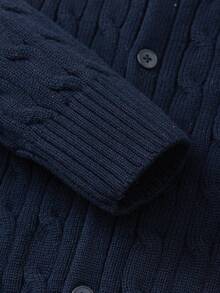 Balabala Stylish Kids Knit Cardigan Soft Warm Sweater Base Top For Toddler Boys & Girls Winter - Blue Tint - View 7