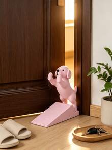 1pc Cute Puppy Door Stopper, 3D Labrador Shaped Door Wedge, Non-Slip Sloped Design Stable Door Support, Prevents Automatic Closing And Finger Pinching, Suitable For Bedroom, Fun Healing Home Decor, Ideal For Rental And Home Practical Decoration - Multicolor - View 4