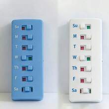 1/2pcs Compact Pill Reminder, Reusable Pill Trackers Compatible With Different Pill Bottles, Featuring A Non-Slip Design, Refillable Tracker, No Filling Required, Ideal For Various Situations - View 13