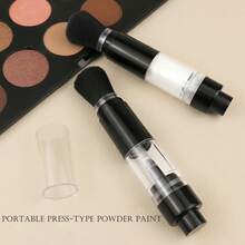 1pc Retractable Makeup Brush Set, Portable Makeup Tool, Replaceable Brush, Soft Bristles, Blush Brush, Contour Brush, Powder Brush, Makeup Tool, Vegan, Foundation Brush, Suitable For Professionals And Beginners, Great Gift For Girlfriend - Multicolor - View 7