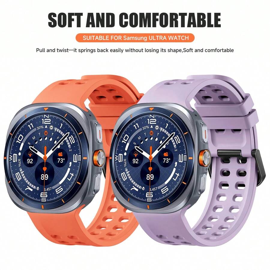 Soft Silicone Loop Watch Strap Compatible With Samsung Galaxy Watch 9 Ultra 47mm Fashion Sports Replacement Wrist Band