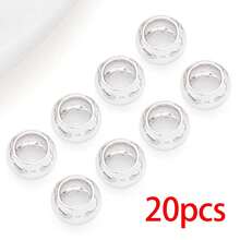 20pcs 18K Silvery Plated Crimp Beads Wire Guardians Clamshell Bead Tips Knot Covers End Caps For DIY Bracelet Necklace Jewelry Making Findings - Silver - View 28