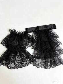 Bộ cổ áo jabot và cổ tay áo phong cách Victorian, phụ kiện cổ áo rời cho nữ, cổ áo bèo nhún - Nhiều màu - Xem 11