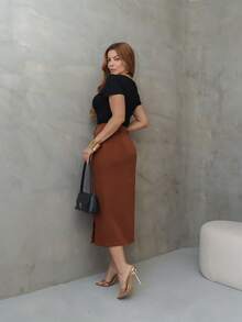 Women Skirts - Brown - View 6