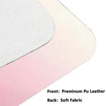 1pc Leather Desk Pad Protector Gradient Heart Large Mouse Pad Office Desk Mat Waterproof Non-Slip Gaming PU Desk Blotter Pad - View 7
