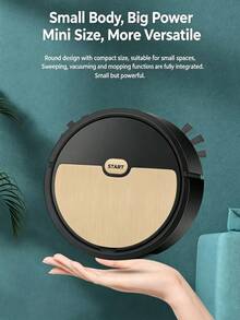 Robot Penyedot Debu Mini, Robot Penyapu Otomatis Isi Ulang USB, Cocok untuk Lantai Kayu, Lantai Keras, Bulu Hewan Peliharaan dan Debu Rumah Tangga untuk Pembersihan Harian, 800mAh - View 4