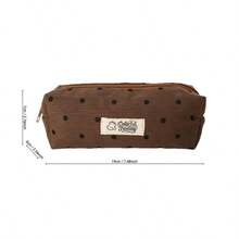 Cute Large Polka Dot Pencil Case, Ins Style Large Capacity Minimalist Student Stationery Bag Storage Pouch Pencil Box - Multicolor - View 8