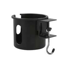 1pc Multifunctional Desk Side Clip Cup Holder With Hook, Desktop Hanging Beverage Storage, Practical Office Accessory, Storage For Water Cups And Small Items - Cup Holder - View 11