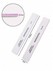 3/5/10/25/50pcs Double-Sided 100/180 Grit Reusable Nail Files, Suitable For Natural Nails, Acrylic Nails And Nail Tips, Professional Manicure Tools, Suitable For Home And Salon Use - Multicolor - View 5