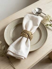 2-24pcs Handmade Woven Jute Rope Napkin Rings, Suitable For Room, Dining Table, Home Decor, Fit For Festivals, Parties, Birthdays, Weddings And Banquets - Multicolor - View 20
