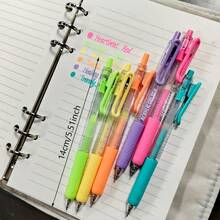 6pcs Fluorescent Colorful Gel Pen Set, 0.7mm Medium Tip, Gel Pens With Clips, Suitable For Professional Art Drawing, Illustration And Crafting, Back To School, Office Supplies - Rectangle - View 2