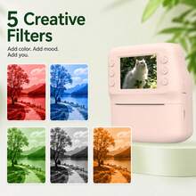 Children's Instant Print Digital Camera, Suitable For Men, Women And Children - HD Selfie Camera, Built-In More Filters, Paper Roll - Portable Mini Printer, Suitable For Easter, World Cup, Travel, Valentine's Day, Christmas, Birthday, 1300mAh Rechargeable Battery - Multicolor - View 13
