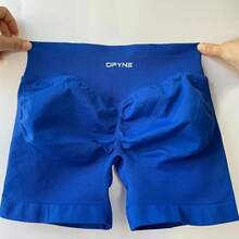 Shorts de yoga y entrenamiento de cintura baja sin costuras Dfyne Impact de para mujeres - Shorts de ciclista con fruncido en el trasero, shorts de gimnasio de alta elasticidad,shorts licra - verde menta - Ver 8