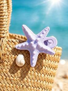 Highly Attractive Creative Starfish Duckbill Hair Clip, Fresh Seaside Style Side Clip, Girl's Bangs & Loose Hair Clip, Summer Updo Minimalist Decorative Hair Accessory - Multicolor - View 7