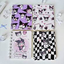 Sanrio Authorized Kuromi 2/4pcs A5/A7 Spiral Notebooks, Colorful Line Cover And Inner Page Design, Suitable For Office, Accounting, Study Notes, Student Gifts And Back To School Essentials - Multicolor - View 10
